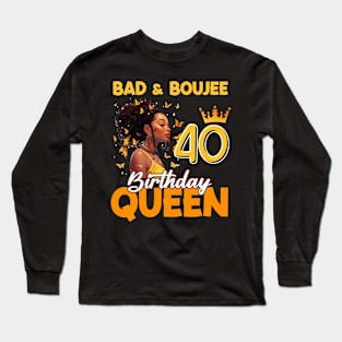 Birthday Queen Shirt for Black Women - Afro Woman Gift For Girls Women Long Sleeve T-Shirt